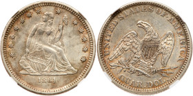 1861 Liberty Seated Quarter Dollar