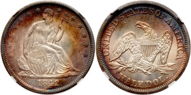1842 Liberty Seated Half Dollar. Medium date. NGC MS65