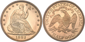 1882 Liberty Seated Half Dollar. PCGS PF66