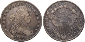 1799 Draped Bust Dollar. VF25