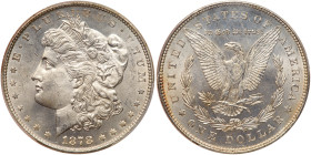 1878 Morgan Dollar. 7 tail feathers, reverse of 1878. PCGS MS65