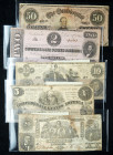 Lot of Five Confederate States of America Notes