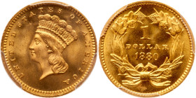 1880 $1 Gold Indian. PCGS MS67