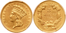 1856 $3 Gold