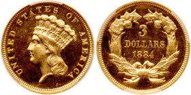 1884 $3 Gold
