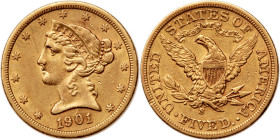 1901/0-S $5 Liberty
