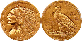 1909-D $5 Indian. PCGS MS62