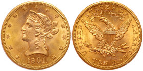 1901-S $10 Liberty. PCGS MS62