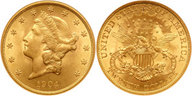 1904 $20 Liberty. ANACS MS63