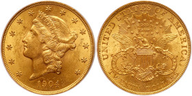 1904 $20 Liberty. PCGS MS62