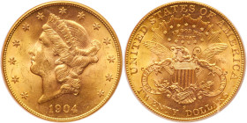 1904-S $20 Liberty. PCGS MS61