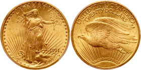 1911-S $20 St. Gaudens. PCGS MS64