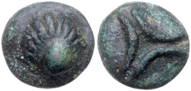 Apulia, Venusia. Aes Grave Teruncius 42 mm, (23.60 g), ca. 215 BC. VF