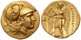 Macedonian Kingdom. Alexander III 'the Great'. Gold Stater (8.58 g), 336-323 BC. XF