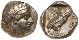 Attica, Athens. Silver Tetradrachm (17.19 g), ca 440-404 BC. NGC XF