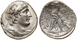 Seleukid Kingdom. Antiochos VII Sidetes, 138-129 BC. Silver Tetradrachm (14.07 g). XF