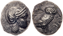 Baktria, Athenian Series. Silver Didrachm (7.87 g), ca. 261-239/8 BC. XF