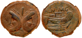 Cnaeus Pompey Junior. AE As (21.28g), died 45 BC
