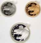Israel. Gold 10 New Sheqalim plus silver 2 and 1 New Sheqel, 1997. PF