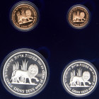 Israel. Gold 5 and 1 New Sheqalim plus Silver 2 and 1 New Sheqel, 1997. PF