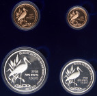Israel. Gold 5 and 1 New Sheqalim plus Silver 2 and 1 New Sheqel, 1998. PF