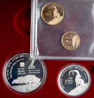 Israel. Gold 5 and 1 New Sheqalim plus silver 2 and 1 New Sheqel, 2000. PF