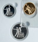 Israel. Gold 10 New Sheqalim plus silver 2 and 1 New Sheqel, 2004. PF