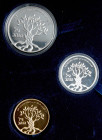 Israel. Gold 10 New Sheqalim plus silver 2 and 1 New Sheqel, 2005. PF