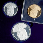 Israel. Gold 10 New Sheqalim plus silver 2 and 1 New Sheqel, 2005. PF