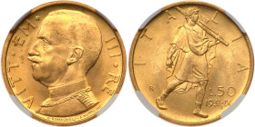 Italy. 50 Lire, 1931-R. NGC MS65