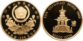 Korea (South). 50,000 Won, 1988. PF