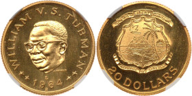 Liberia. 20 Dollars, 1964 B-L. NGC PF67