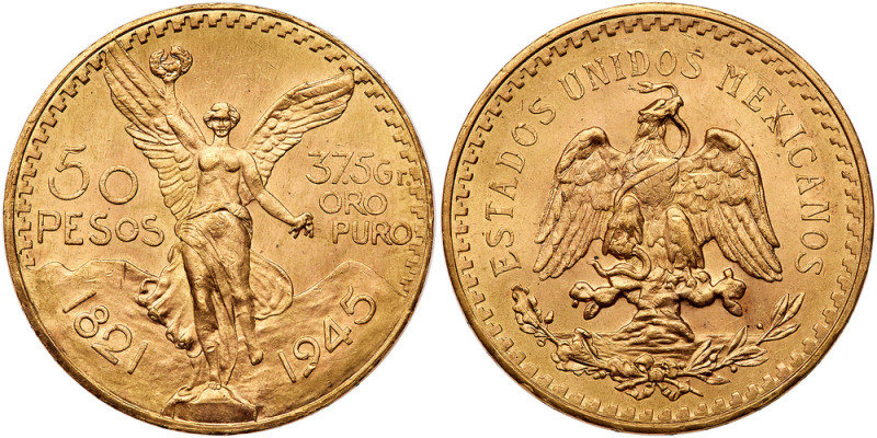 Mexico. 50 Pesos, 1945. BU

Mexico. 50 Pesos, 1945. Fr-172; KM-481. Weight 1.2...