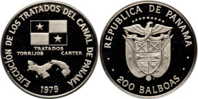 Panama. Platinum 200 Balboas, 1979. PF