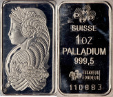 Switzerland Pamp Palladium 1 oz 999.5 Proof Ingot