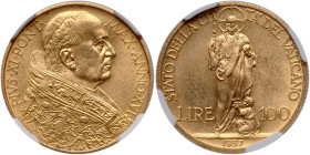 Vatican. 100 Lire, 1937. NGC MS67
