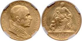 Vatican. 100 Lire, 1944. NGC MS64