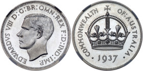Australia. Edward VIII 1937-dated Australia 'Crown' or Five Shillings. NGC PF67