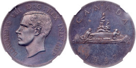 Canada. Edward VIII 1937-dated Canada 'Dollar.'. NGC PF62