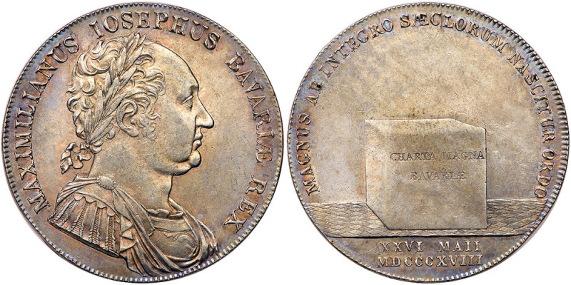 German States: Bavaria. Taler, 1818. PCGS AU55

German States: Bavaria. Taler,...