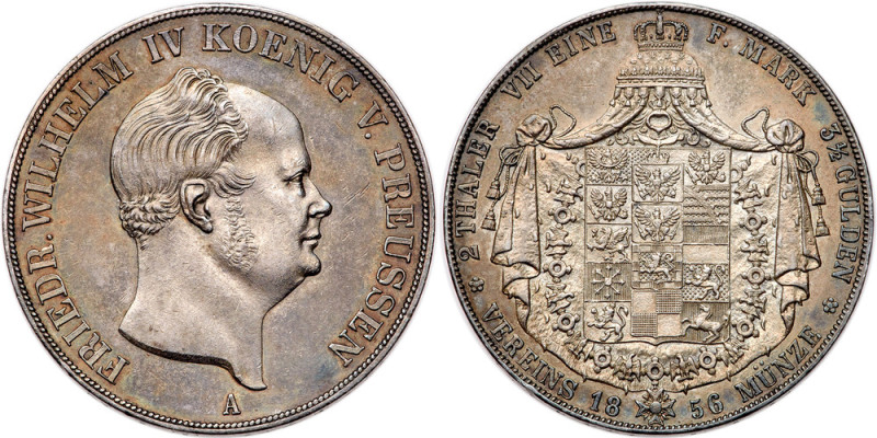 German States: Prussia. 2 Taler, 1856-A. PCGS AU58

German States: Prussia. 2 ...