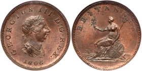 Great Britain. Halfpenny, 1806. NGC MS64