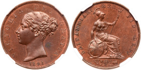 Great Britain. Halfpenny, 1841. NGC MS63