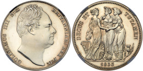 Great Britain. William IV 1835-dated Great Britain 'Crown.'. NGC PF64