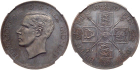 Great Britain.Edward VIII 1937-dated Great Britain 'Double florin or Four Shillings.'. NGC PF63