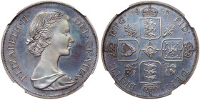 Great Britain. Elizabeth II 1953-dated Great Britain 'Double Florin or Four Shillings.'. NGC PF64