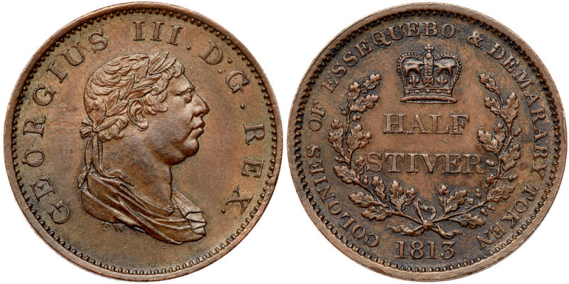 Guyana (Essequibo & Demerary). ½ Stiver, 1813. XF

Guyana (Essequibo & Demerar...
