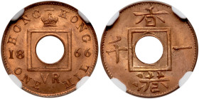 Hong Kong. Mil, 1866. NGC MS66