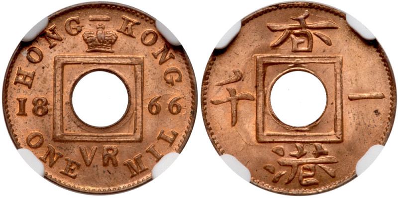 Hong Kong. Mil, 1866. NGC MS65

Hong Kong. Mil, 1866. KM-3; Prid-197. Victoria...