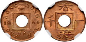Hong Kong. Mil, 1866. NGC MS65